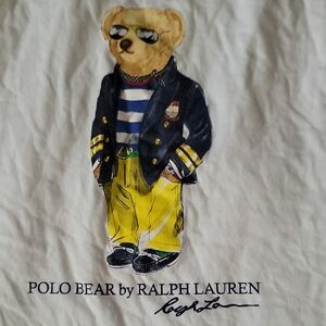 Ralph Lauren Polo Bear Tee in Navy and Yellow